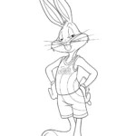 image pour coloriage Space Jam enfant