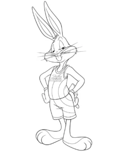 image pour coloriage Space Jam enfant