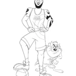 coloriage Space Jam à imprimer pdf gratuit