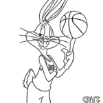 coloriage Space Jam pour enfant de 6 ans