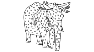 coloriage Strawberry Elephant pour enfants à télécharger