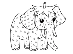 coloriage Strawberry Elephant a imprimer gratuitement