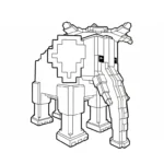 coloriage Strawberry Elephant à imprimer pour enfant de 2 ans