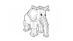 coloriage Strawberry Elephant à imprimer pour enfant de 2 ans