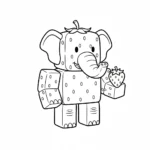 coloriage Strawberry Elephant a colorier en ligne