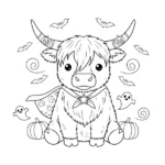 Vache des Highlands Halloween