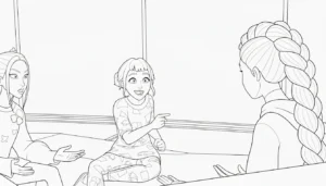 coloriage Zoey à imprimer pour enfant de 3 ans