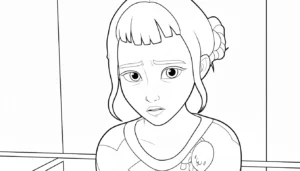 coloriage Zoey à imprimer kawaii