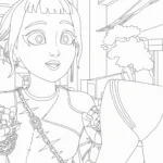 coloriage Zoey à imprimer pour enfant de 8 ans