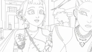 coloriage Zoey à imprimer pour enfant de 8 ans