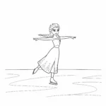 coloriage Elsa sur la glace à imprimer pdf