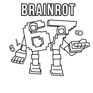 imprimer coloriage 67 brainrot pour enfant