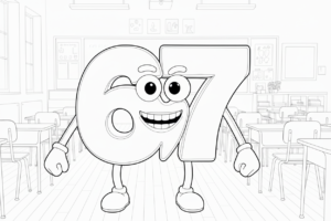 coloriage 67 brainrot et decoupage a imprimer gratuit