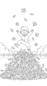 coloriage Automne update à imprimer kawaii
