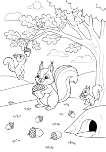 coloriage Automne update pour enfant de 3 ans