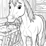 coloriage Cheval update pour enfant a imprimer gratuit