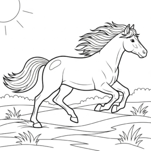 coloriage Cheval update a colorier en ligne gratuitement