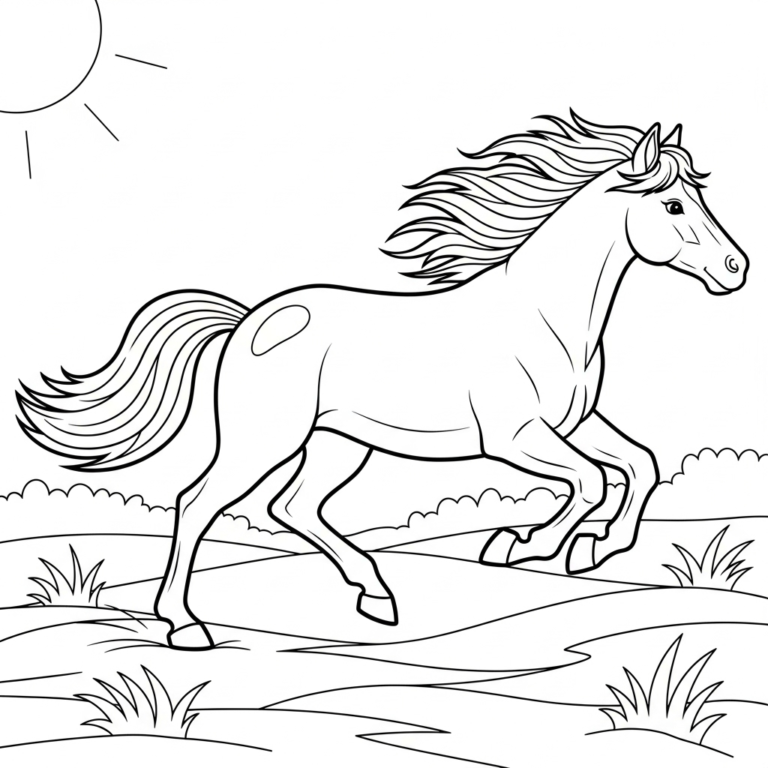 Tranh tô màu Cheval
