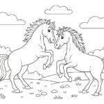 coloriage Cheval update à imprimer pdf