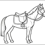 coloriage Cheval update pour enfant de 2 ans