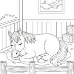 coloriage Cheval update educatif pour enfant