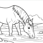 coloriage Cheval update pour enfant à imprimer