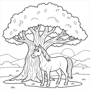 coloriage Cheval update a colorier en ligne gratuitement