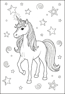 coloriage Cheval update pour enfant de 7 ans