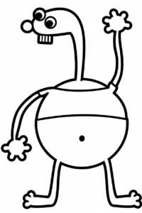 coloriage Garten of Banban update et apprentissage