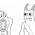 coloriage Garten of Banban update pour enfant de 4 ans