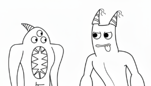 coloriage Garten of Banban update pour enfant de 4 ans