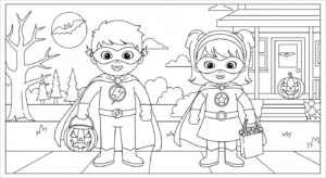 coloriage Halloween update à imprimer pdf gratuit
