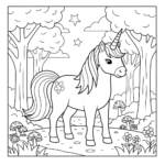 coloriage Licorne update pour enfants a imprimer