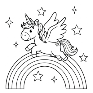 coloriage Licorne update pour enfants a imprimer