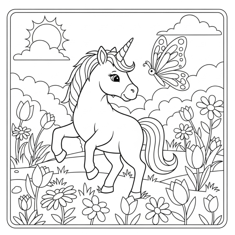 Tranh tô màu Licorne