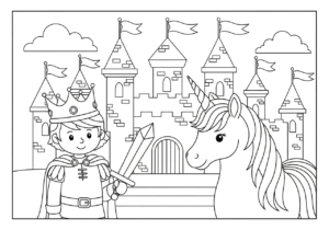 coloriage Licorne update pour enfant de 3 ans