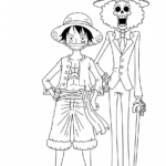 image pour coloriage Luffy update enfant