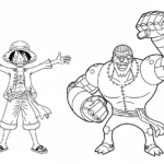 coloriage Luffy update pour enfant de 5 ans