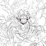 coloriage Luffy update et apprentissage