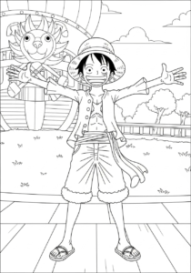 coloriage Luffy update pour enfant de 10 ans