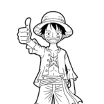 coloriage Luffy update à imprimer pdf gratuit