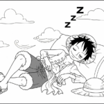 coloriage Luffy update pour enfant de 4 ans