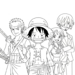 coloriage Luffy update à imprimer pour enfant de 4 ans