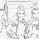coloriage Mira KPOP pour enfants à imprimer