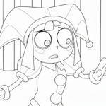 imprimer coloriage Pomni update gratuit