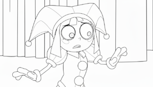 imprimer coloriage Pomni update gratuit