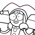 coloriage Pomni update pour enfants à télécharger
