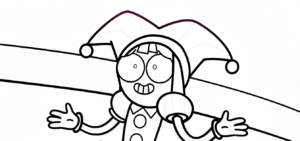 coloriage Pomni update pour enfants à télécharger