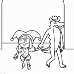 imprimer coloriage Pomni update gratuit