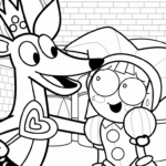 coloriage Pomni update et decoupage a imprimer gratuit